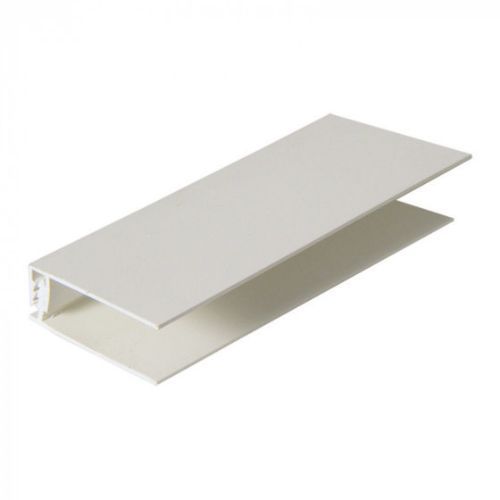 FloPlast Shiplap Cladding Two Part Top Edge Trim - 5mtr White