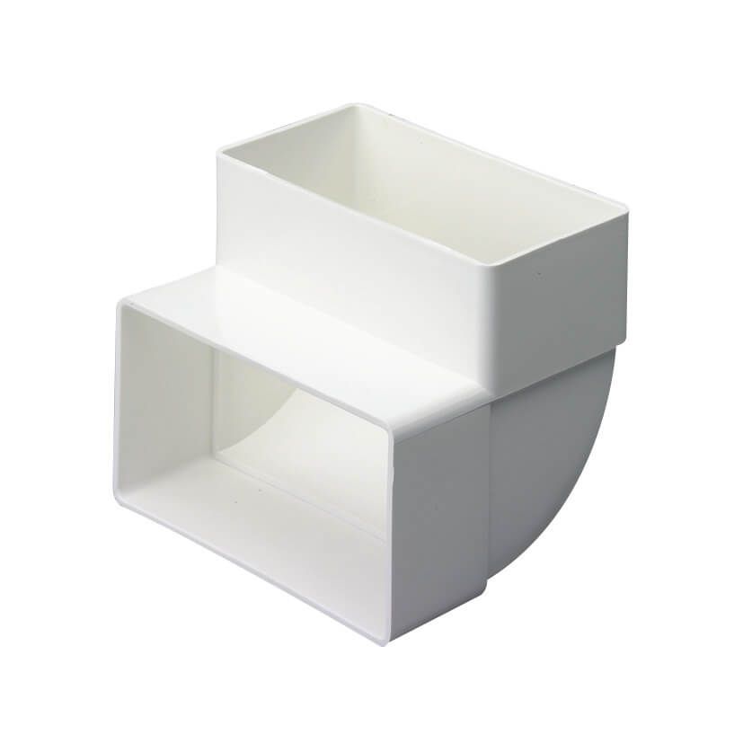 Monsoon Rectangular Ventilation Duct Vertical Elbow - 204mm x 60mm