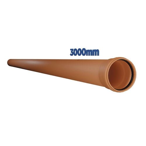 FloPlast Drainage Pipe Single Socket - 160mm x 3mtr