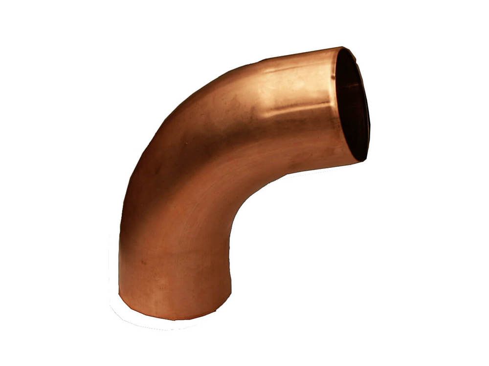 Copper Round Downpipe Bend - 72 Degree x 80mm