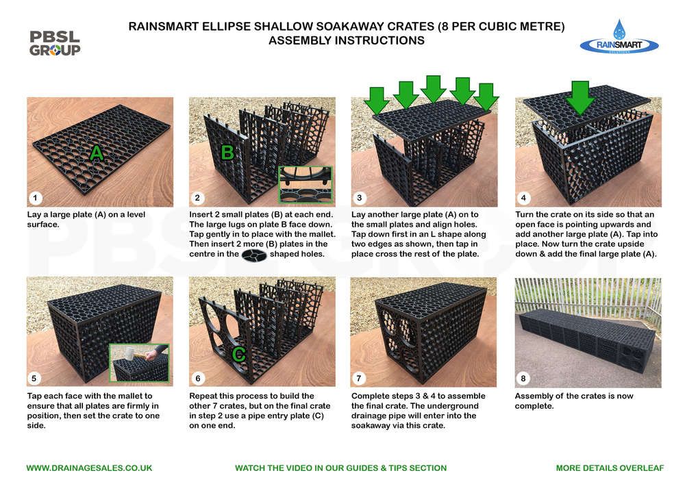 Rainsmart Soakaway Set Shallow Flat-Packed 1 Cubic Metre - Option 2