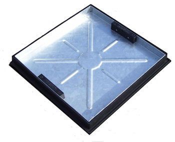 Manhole Cover Recessed - 10 Tonne x 450mm x 450mm x 80mm for 450mm Circular Chambers