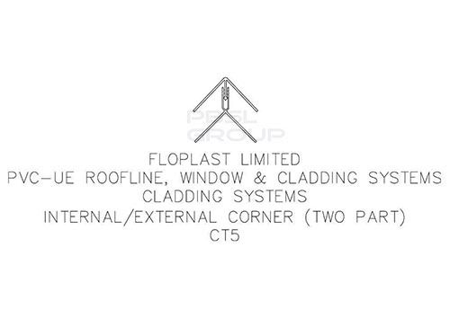 FloPlast Shiplap Cladding External Corner - 5mtr Rosewood