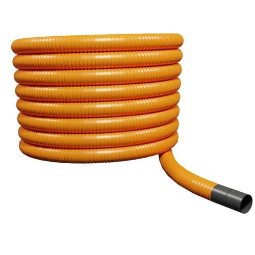 Flexi Duct Street Lighting- 110mm (O.D.) x 50mtr Orange Coil