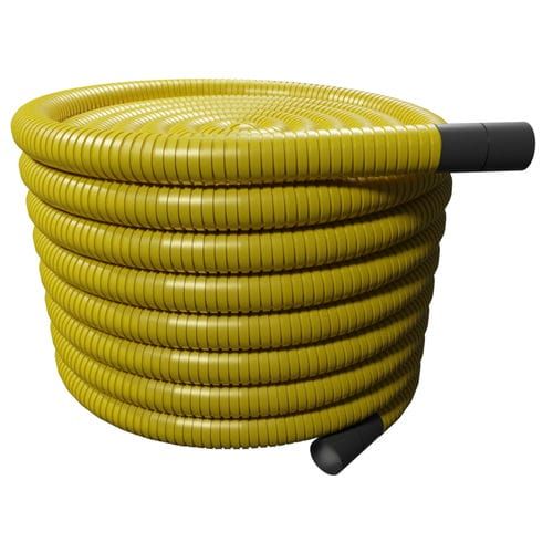 Flexi Duct Unperforated Gas - 110mm (O.D.) x 50mtr Yellow Coil