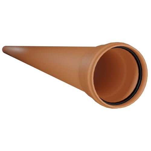 FloPlast Drainage Pipe Single Socket - 110mm x 3mtr