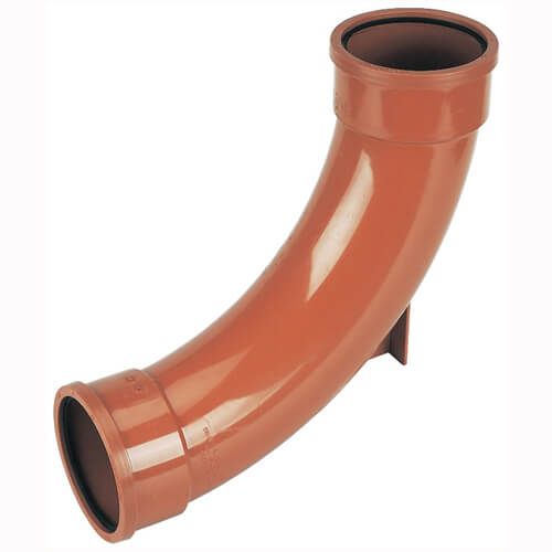 FloPlast Drainage Rest Bend Double Socket - 87.5 Degree x 110mm