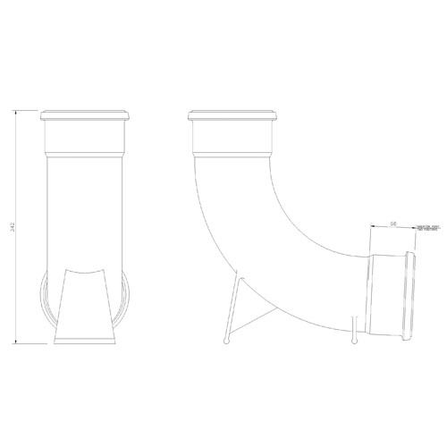 FloPlast Drainage Rest Bend Double Socket - 87.5 Degree x 110mm