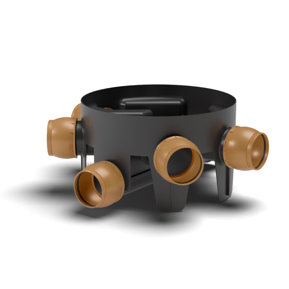FloPlast Inspection Chamber Base Adjustable Inlets - 450mm