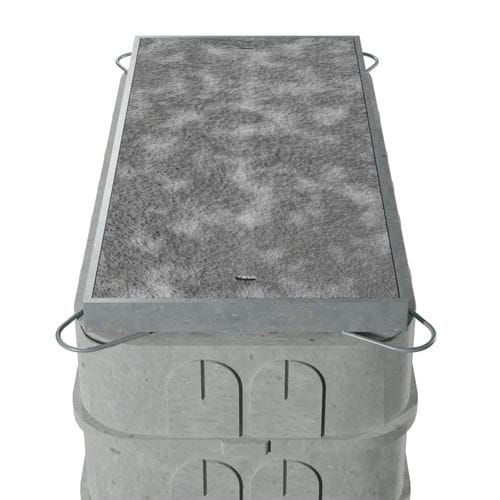 BT Quadbox Duct Access Cover Concrete - for 915mm x 445mm Chamber