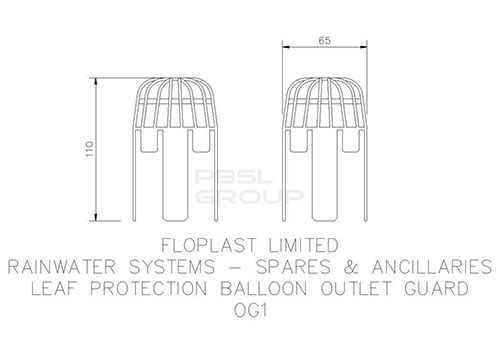 FloPlast Gutter Balloon Outlet Leaf Guard