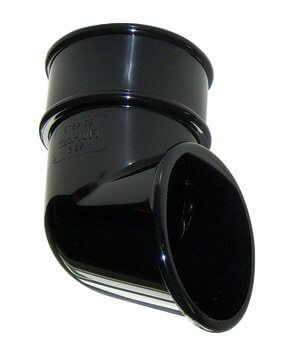 FloPlast Mini Gutter Downpipe Shoe - 50mm Black