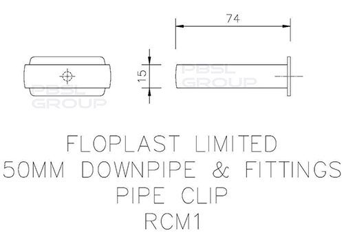 FloPlast Mini Gutter Downpipe Clip - 50mm Brown