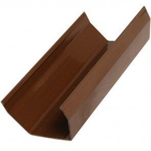 FloPlast Square Gutter - 114mm x 4mtr Brown