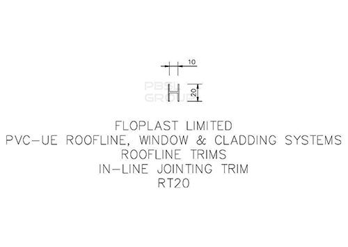 FloPlast Soffit Joint Trim - 5mtr Rosewood