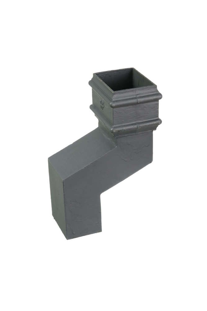 Cast Iron Rectangular Downpipe - 305mm Front Projection 100mm x 75mm Primed
