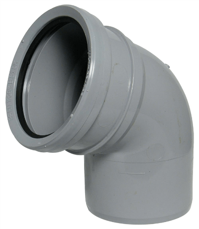 Ring Seal Soil Bend Single Socket - 112.5 Degree x 110mm Grey