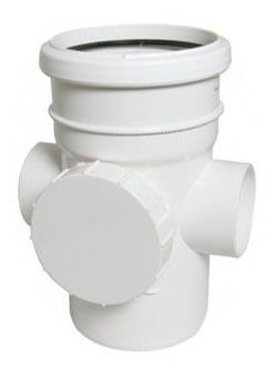 FloPlast Ring Seal Soil Access Pipe Single Socket - 110mm White