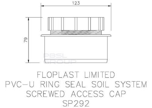 FloPlast Ring Seal Soil Access Plug - 110mm Grey