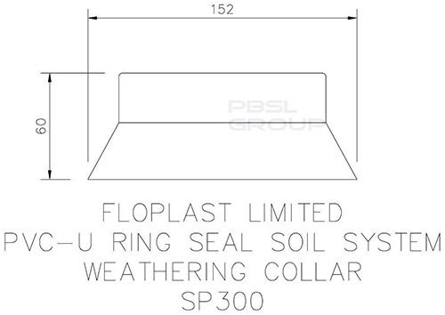 FloPlast Ring Seal Soil Weathering Collar - 110mm Black