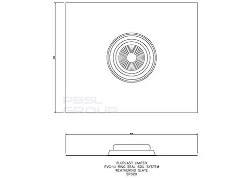 FloPlast Ring Seal Soil Weathering Slate - Aluminium