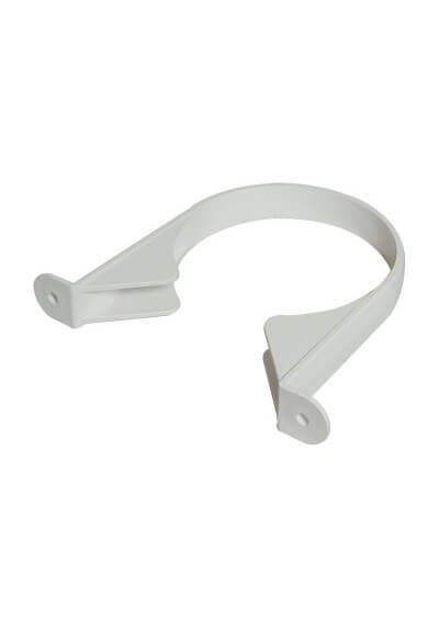4 x 110mm WHITE Soil & Vent Pipe Clips Support Brackets 