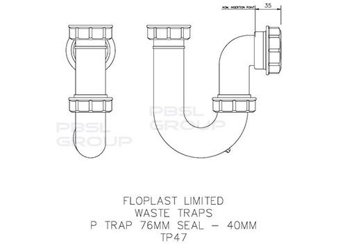 FloPlast P Trap - 40mm White