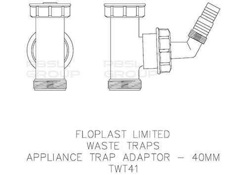 FloPlast Trap Adaptor - 40mm White