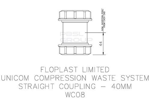 FloPlast Multi Fit Compression Waste Coupling - 40mm