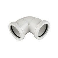 FloPlast Push Fit Waste Bend Knuckle - 90 Degree x 40mm White