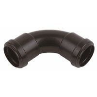 FloPlast Push Fit Waste Bend Swept - 92.5 Degree x 40mm Black