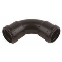 FloPlast Push Fit Waste Bend Swept - 92.5 Degree x 40mm Black