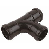 FloPlast Push Fit Waste Tee - 32mm Black