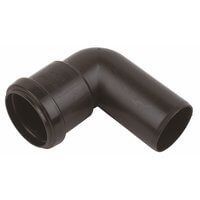 FloPlast Push Fit Waste Bend Swivel - 90 Degree x 40mm Black