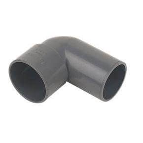 FloPlast Solvent Weld Waste Bend Swivel Male and Female - 90 Degree x 40mm Grey