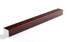 PVC Square Section - 15mm x 5mtr Rosewood