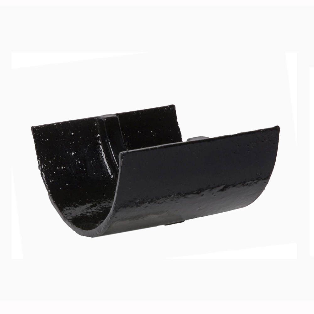 Cast Iron Half Round Gutter Union 150mm Black
