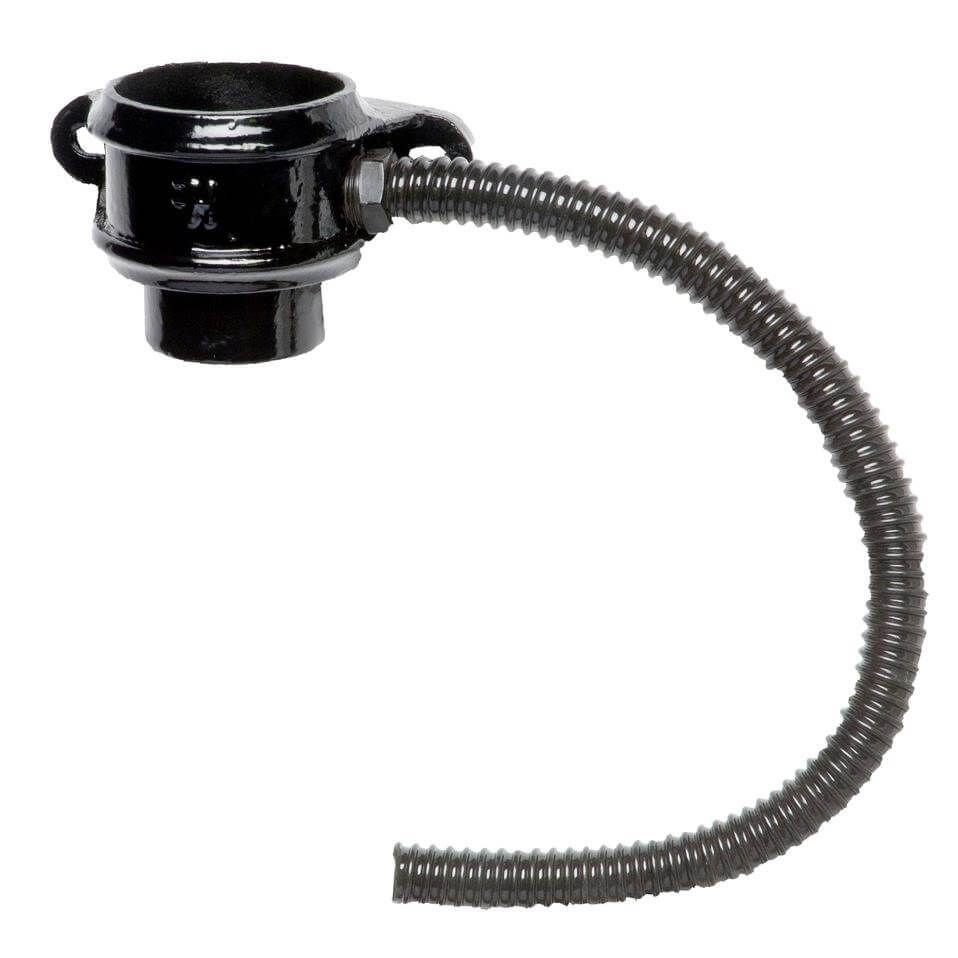 Cast Iron Round Downpipe Diverter Kit Right Hand - 100mm Black