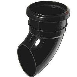 FloPlast Industrial/ Xtraflo Downpipe Single Socket Shoe - 110mm Black