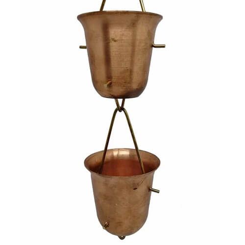 Copper Gutter Bell Rain Cups