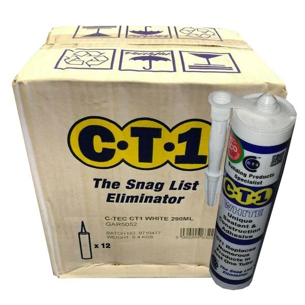 CT1 Sealant & Construction Adhesive - White 290ml - Box of 12