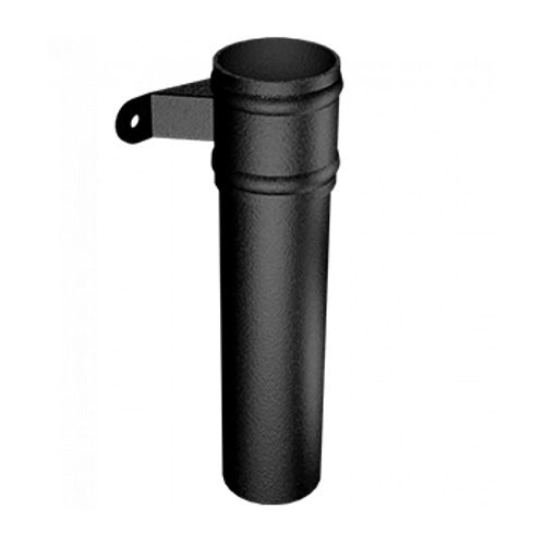 Cast Aluminium Round Downpipe - 63mm x 2mtr Black