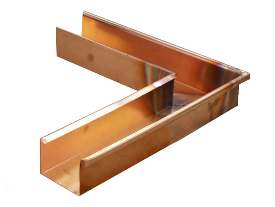 Copper Large Box Gutter External Corner - 135 Degree x 120mm