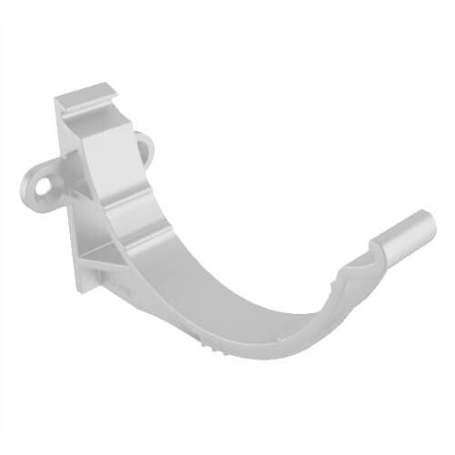 Aluminium Beaded Half Round Gutter Fascia Bracket - 125mm PPC Finish