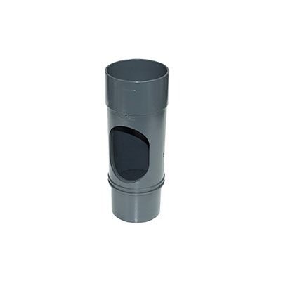 FloPlast Round Downpipe Access Pipe - 68mm Anthracite Grey