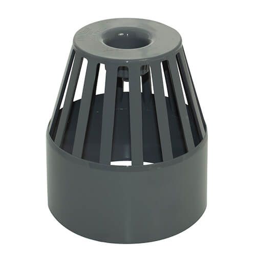 FloPlast Ring Seal Soil Vent Terminal - 110mm Anthracite Grey