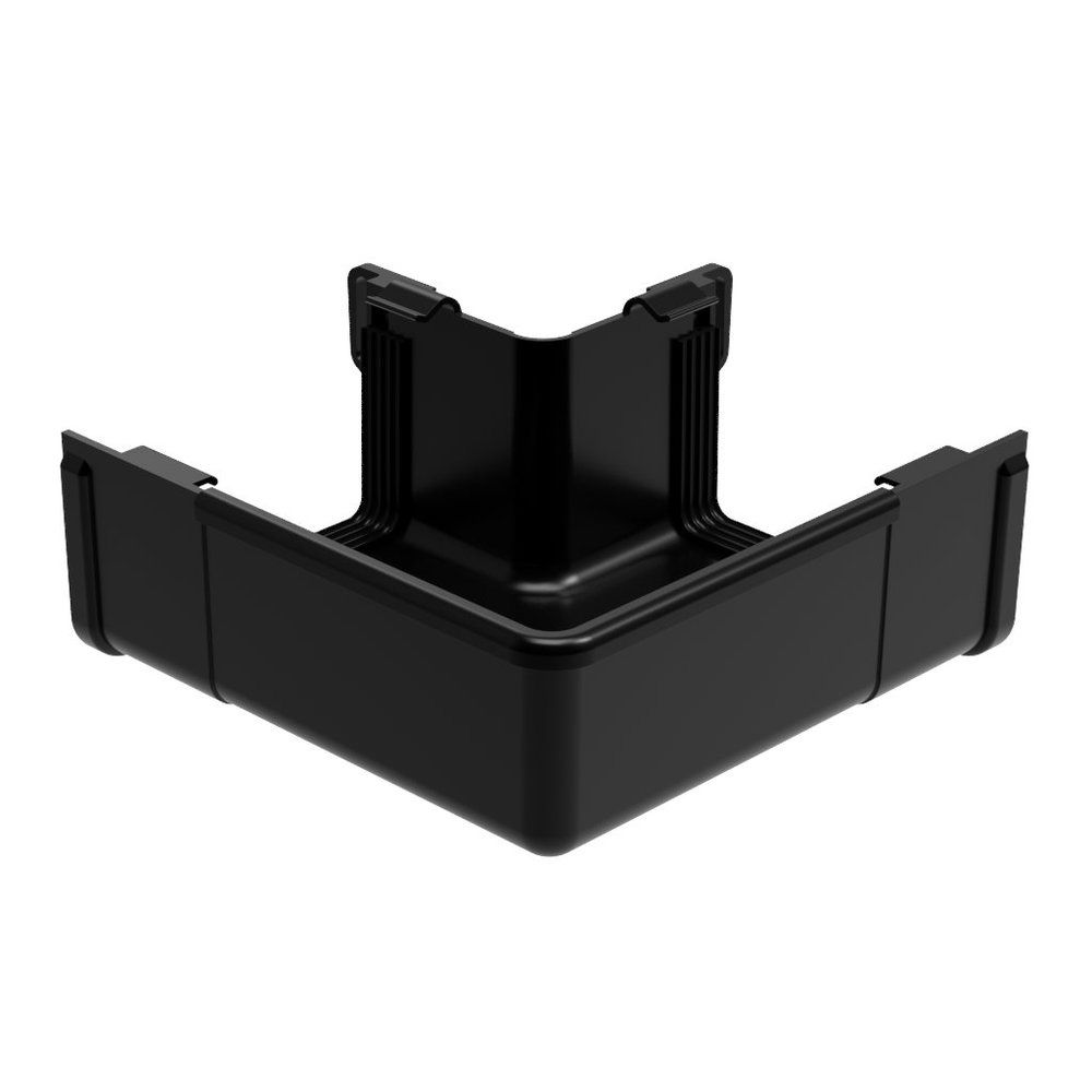 Square Gutter (Large 135mm) External Angle - 90 Degree Black