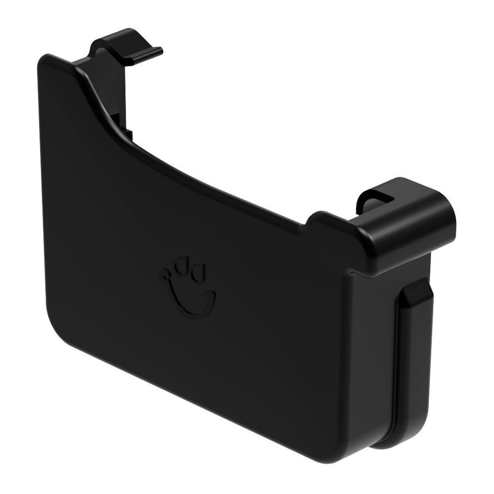 Square Gutter Large Left Hand Stopend - 135mm Black