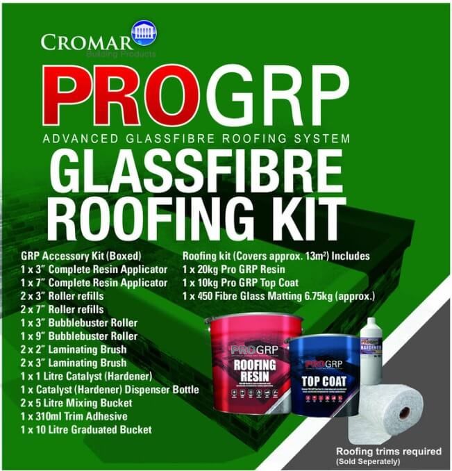 PRO GRP Roofing Kit for 13SQM Roofs with Tools