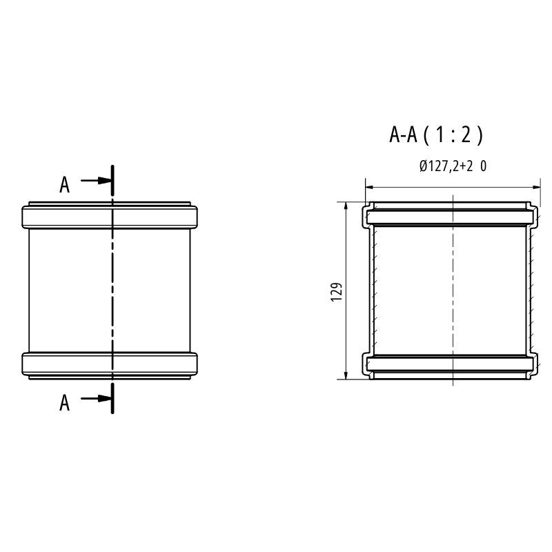 Drainage Slip Coupling Double Socket - 110mm